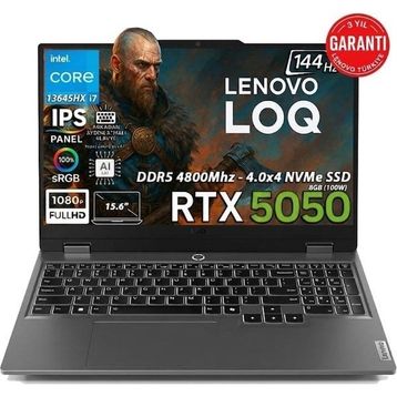 Lenovo LOQ 15IRX10 83JE01D3TR i7-13645HX 16 GB RAM 1 TB SSD RTX 5050 FreeDOS 15.6 inç Gaming Laptop