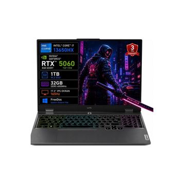 Lenovo LOQ 17IRX10 83JH00CKTR i7-13650HX 32GB RAM 1TB SSD RTX 5060 FreeDOS 17.3 inç Gaming Laptop