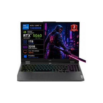 Lenovo LOQ 17IRX10 83JH00CKTR i7-13650HX 32GB RAM 1TB SSD RTX 5060 FreeDOS 17.3 inç Gaming Laptop