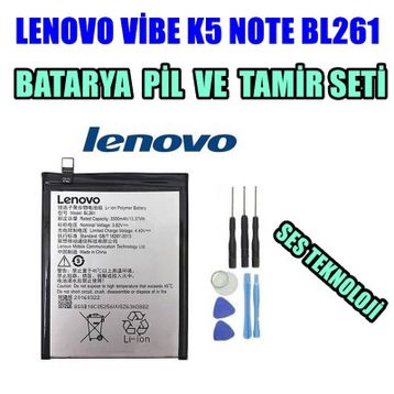 Lenovo Vibe K5 Note Batarya Pil ve Tamir Seti