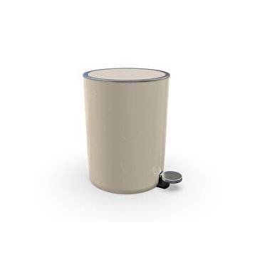 Lenox 5 lt Bej Pedallı Çöp Kovası