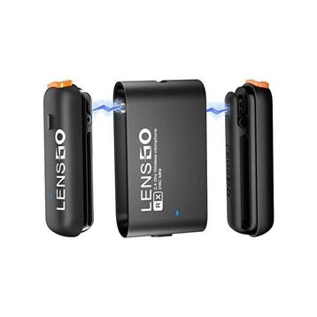 Lensgo 318C Mini 2'li Kablosuz Yaka Mikrofonu