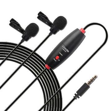 Lensgo DM1 Kablolu İkili Yaka Mikrofonu Seti