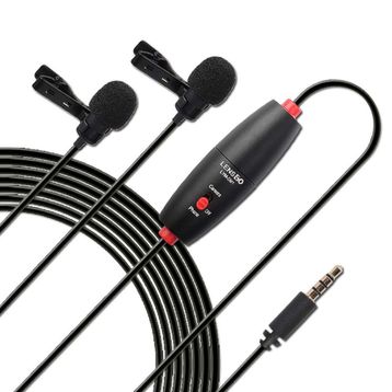 Lensgo DM1 Kablolu İkili Yaka Mikrofonu Seti
