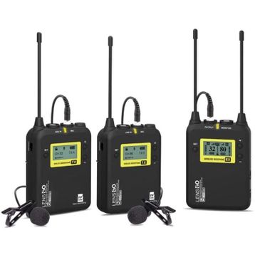 Lensgo LWM-328C Kablosuz İkili Yaka Mikrofonu Seti