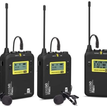 Lensgo LWM-328C Kablosuz İkili Yaka Mikrofonu Seti