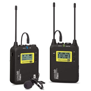 Lensgo LWM-328C Kablosuz Tekli Yaka Mikrofonu Seti