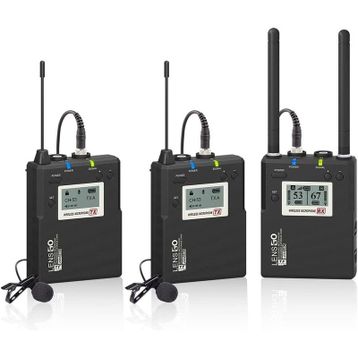 Lensgo LWM-338C Kablosuz İkili Yaka Mikrofonu Seti