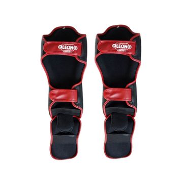 Leon Solid Siyah Muay Thai ve Kick Boks Ayak ve Kaval Koruyucu