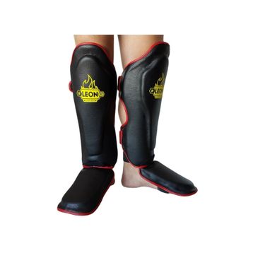 Leon Solid Siyah Muay Thai ve Kick Boks Ayak ve Kaval Koruyucu