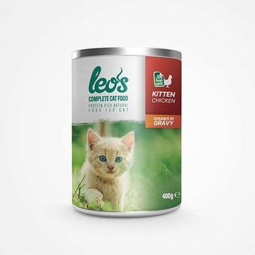 Leo's Tavuk Parça Etli Soslu 24x400 gr Yavru Konserve Kedi Maması