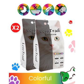 Less Trail Colourful 10 lt X2 Adet Bentonit Kedi Kumu