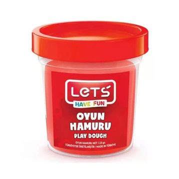 Lets Kırmızı 115 gr Şeffaf Bardak Tek Renk Oyun Hamuru