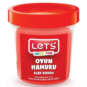 Lets Kırmızı 115 gr Şeffaf Bardak Tek Renk Oyun Hamuru