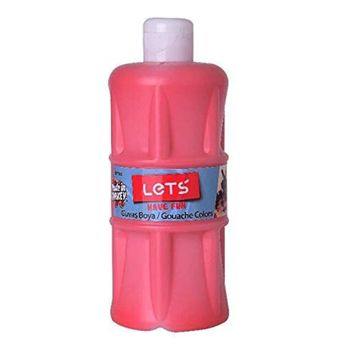 Lets L 5103 Kırmızı 500 ml Plastik Şişe Guaj Boya