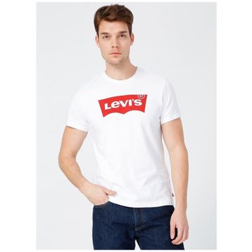 Levis 17783-0314 Bisiklet Yaka Standart Baskılı Beyaz Erkek T-shirt