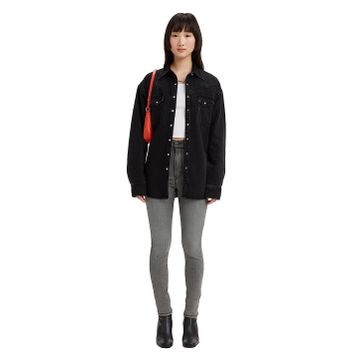Levis Mile High Super Skinny Gri Kadın Jean Pantolon