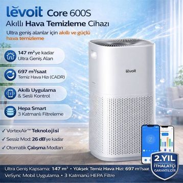 Levoit Core 600S Pro Akıllı Hava Temizleme Cihazı