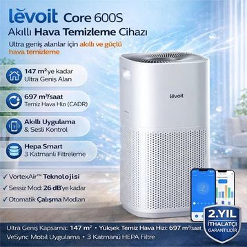 Levoit Core 600S Pro Akıllı Hava Temizleme Cihazı