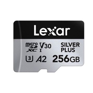 Lexar Professional Silver Plus LMSSIPL256G Class 10 UHS-I U3 A2 V30 256 GB Micro SD Kart