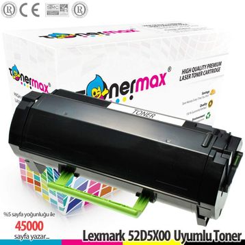 Lexmark 52D5X00 Siyah Muadil Toner