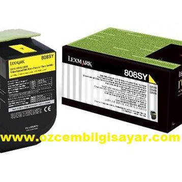 Lexmark CX410-80C8SY0 Sarı Toner