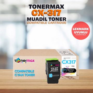 Lexmark CX517DE Mavi Muadil Toner