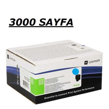 Lexmark CX725-CS720-CS725-74C50C0 Mavi Toner