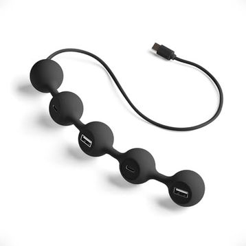 Lexon Siyah Peas Hub C USB Çoğaltıcı