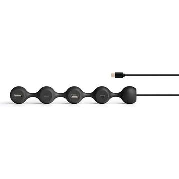 Lexon Siyah Peas Hub C USB Çoğaltıcı