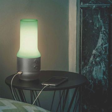 Lexon Terrace 3'ü 1 Arada Lamba Powerbank Gri Bluetooth Hoparlör