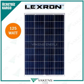 Lexron 125 Watt Polikristal Güneş Paneli