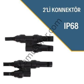 Lexron IP68 2'li T Branch Konnektör