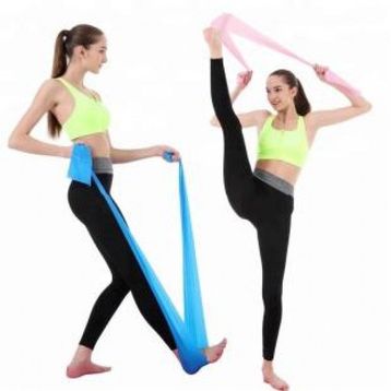 Leyaton Jimnastik Plates Lastiği 120x15 cm Egzersiz Aerobik Bant 1 Adet Mavi Pilates Bandı