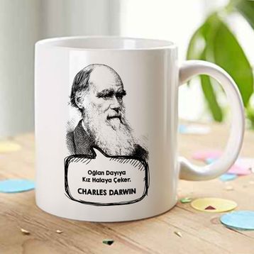 Leydi Collection Charles Darwin Beyaz Kupa