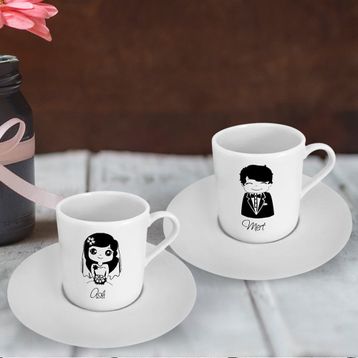 Leydi Collection İkili 6 Türk Kahvesi Fincanı Takımı