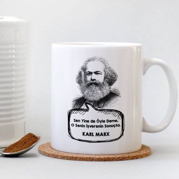 Leydi Collection Karl Marx Beyaz Kupa