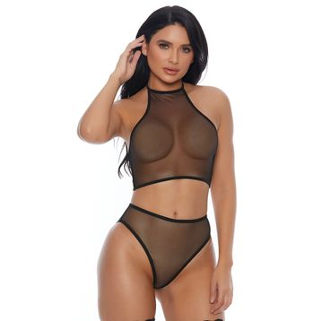 Leyna TM1123 Siyah Transparan Fantazi Takım