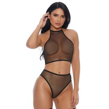 Leyna TM1123 Siyah Transparan Fantazi Takım