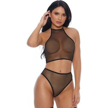 Leyna TM1123 Siyah Transparan Fantazi Takım