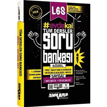 LGS 1. Dönem Evde Kal Sayısal Sözel Soru Bankası Seti Ankara Yayıncılık