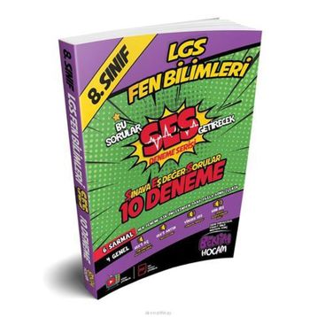 LGS 8.Sınıf SES Getirecek Fen Bilimleri 10 Deneme-Benim Hocam Yayınları