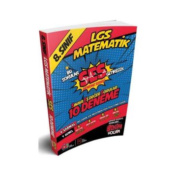 LGS 8.Sınıf Ses Getirecek Matematik 10 Deneme-Benim Hocam Yayınları