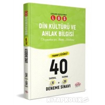 LGS Din Kültürü ve Ahlak Bilgisi Tamamı Çözümlü 40 Deneme Sınavı Editör Yayınları