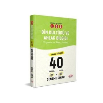 LGS Din Kültürü ve Ahlak Bilgisi Tamamı Çözümlü 40 Deneme Sınavı Editör Yayınları