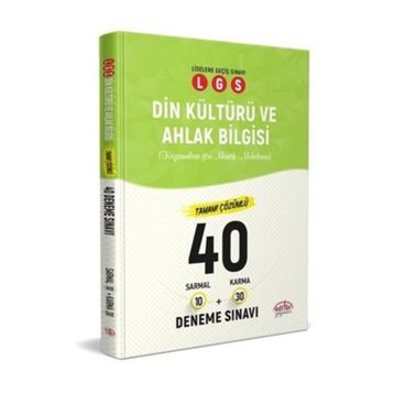 LGS Din Kültürü ve Ahlak Bilgisi Tamamı Çözümlü 40 Deneme Sınavı Editör Yayınları