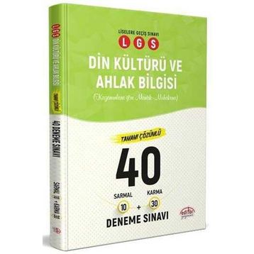 LGS Din Kültürü ve Ahlak Bilgisi Tamamı Çözümlü 40 Deneme Sınavı Editör Yayınları