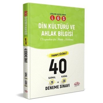 LGS Din Kültürü ve Ahlak Bilgisi Tamamı Çözümlü 40 Deneme Sınavı Editör Yayınları