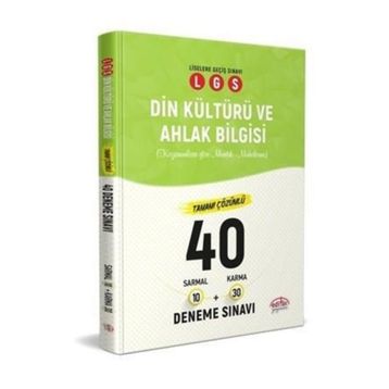 LGS Din Kültürü ve Ahlak Bilgisi Tamamı Çözümlü 40 Deneme Sınavı Editör Yayınları