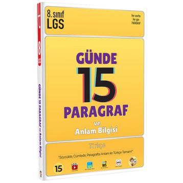 LGS Günde 15 Paragraf ve Anlam Bilgisi - Tonguç Yayınları